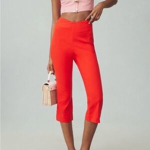 MAEVE Bright Red/ Orange Stretch Capri Pants SIZE 8 NEVER WORN